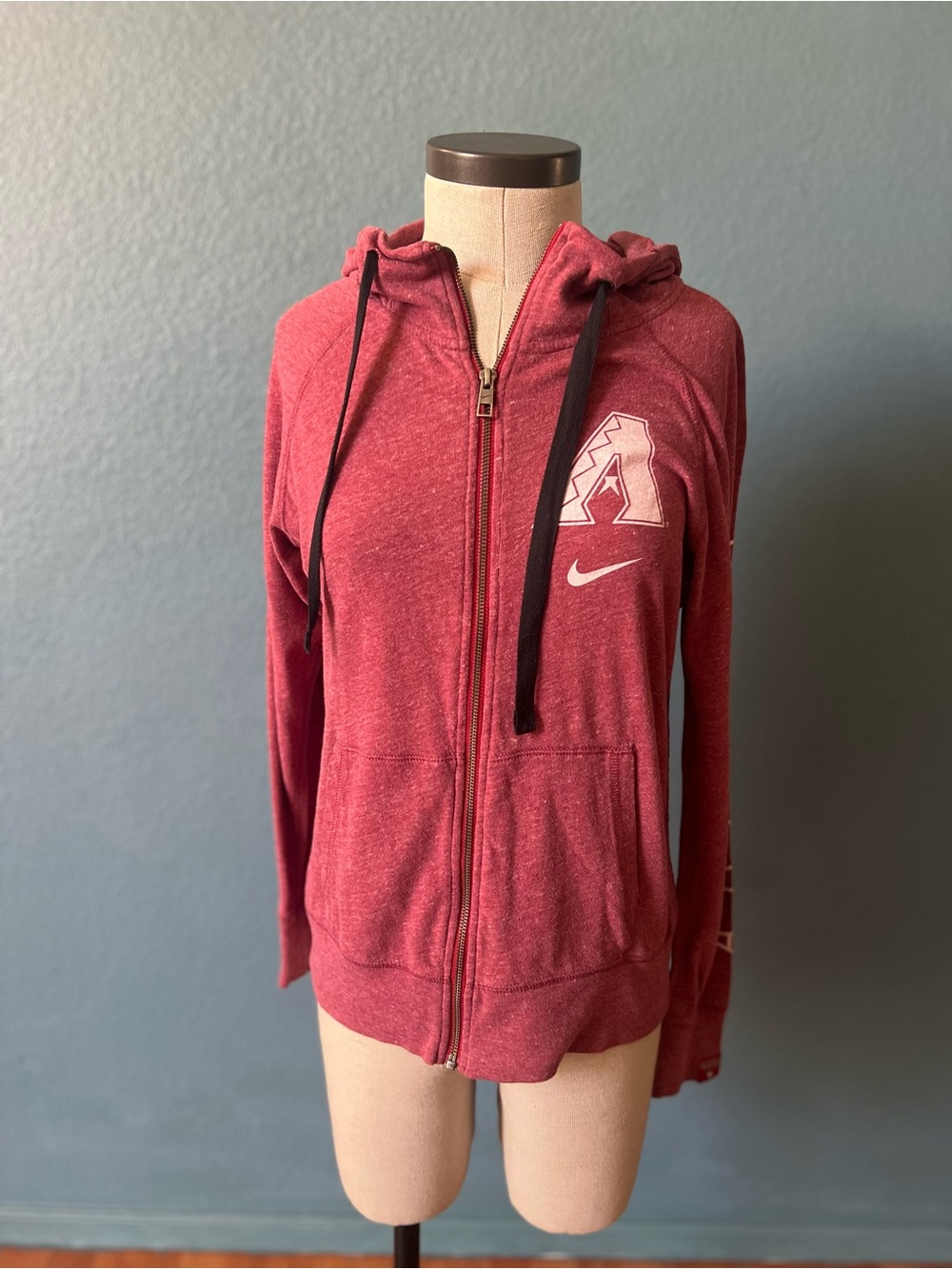 Women’s Diamond Backs DBacks Nike Maroon Full-Zip Hooded Jacket with Team Logo